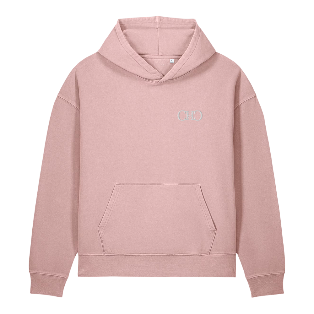 Washed Hoodie — Pink front